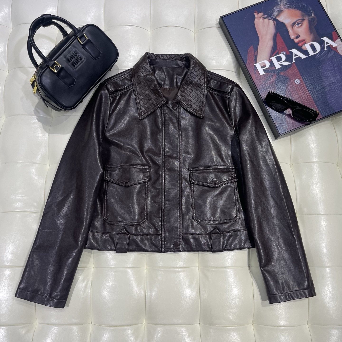 Bottega Veneta Black Quilted Leather Jacket