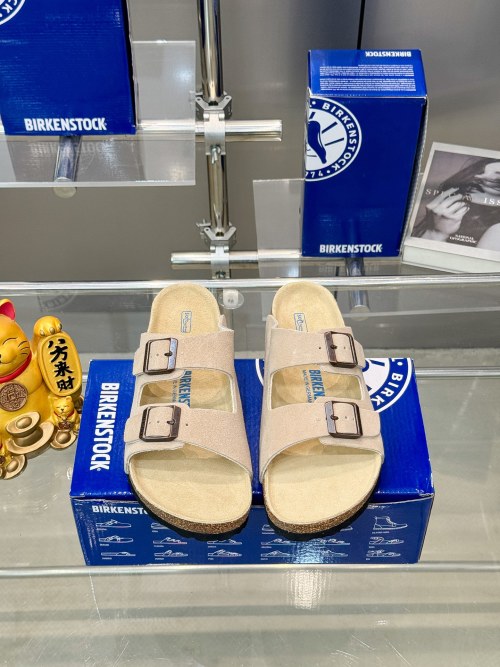 Birkenstock London Suede Leather Sandals with Adjustable Buckles