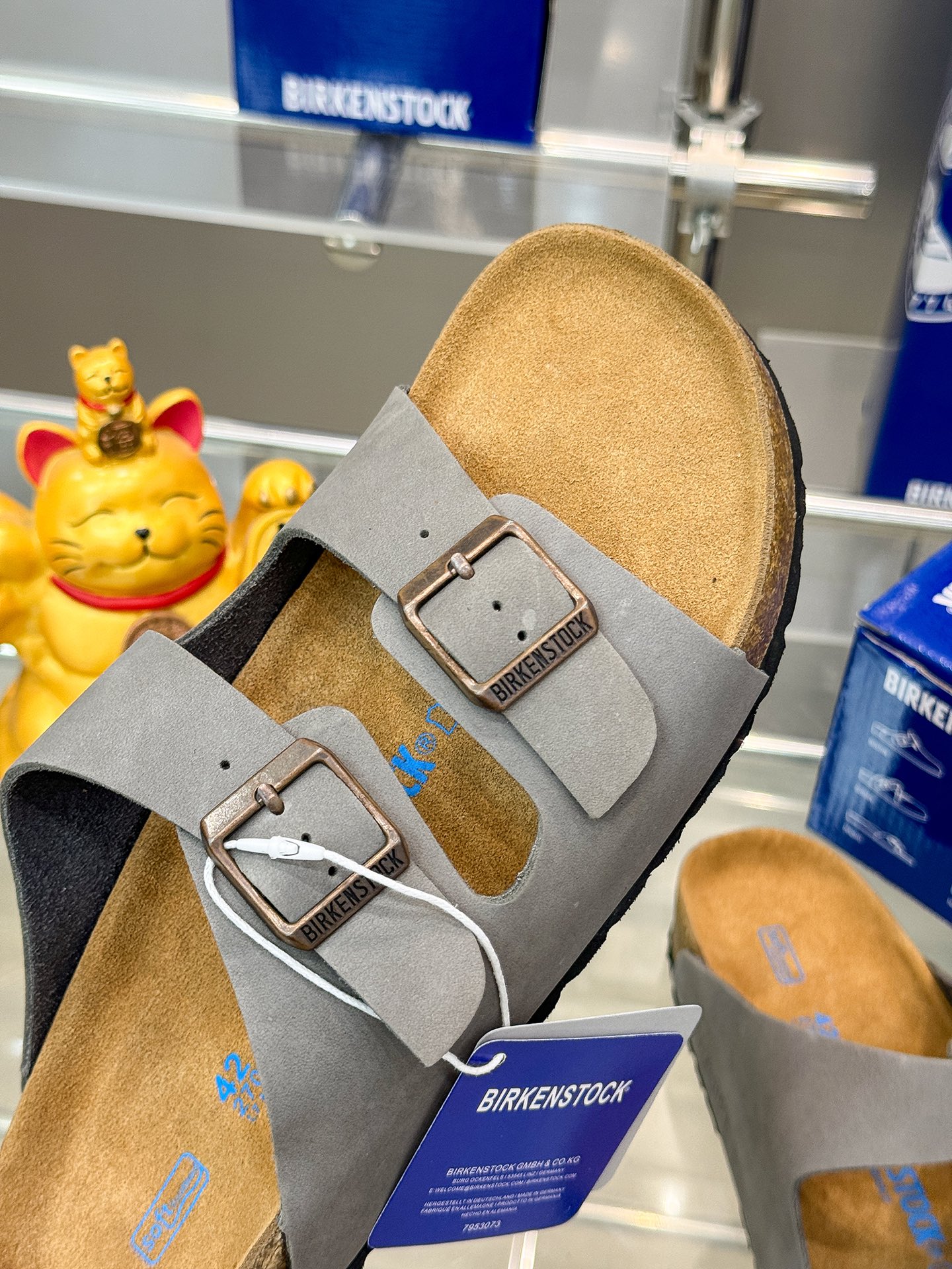 Birkenstock London Gray Suede Leather Sandals Adjustable Buckle Unisex Style 7 i1749578211759 2232 0 5