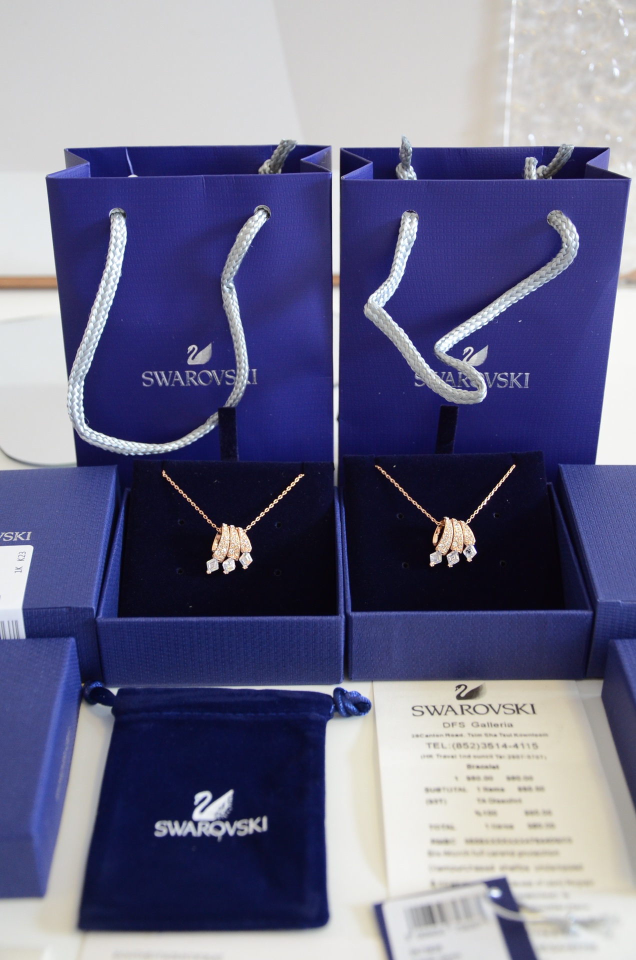 High-end ontwerper
 Swarovski Sieraden Kettingen&hangers Goud Roos Roségoud Kettingen