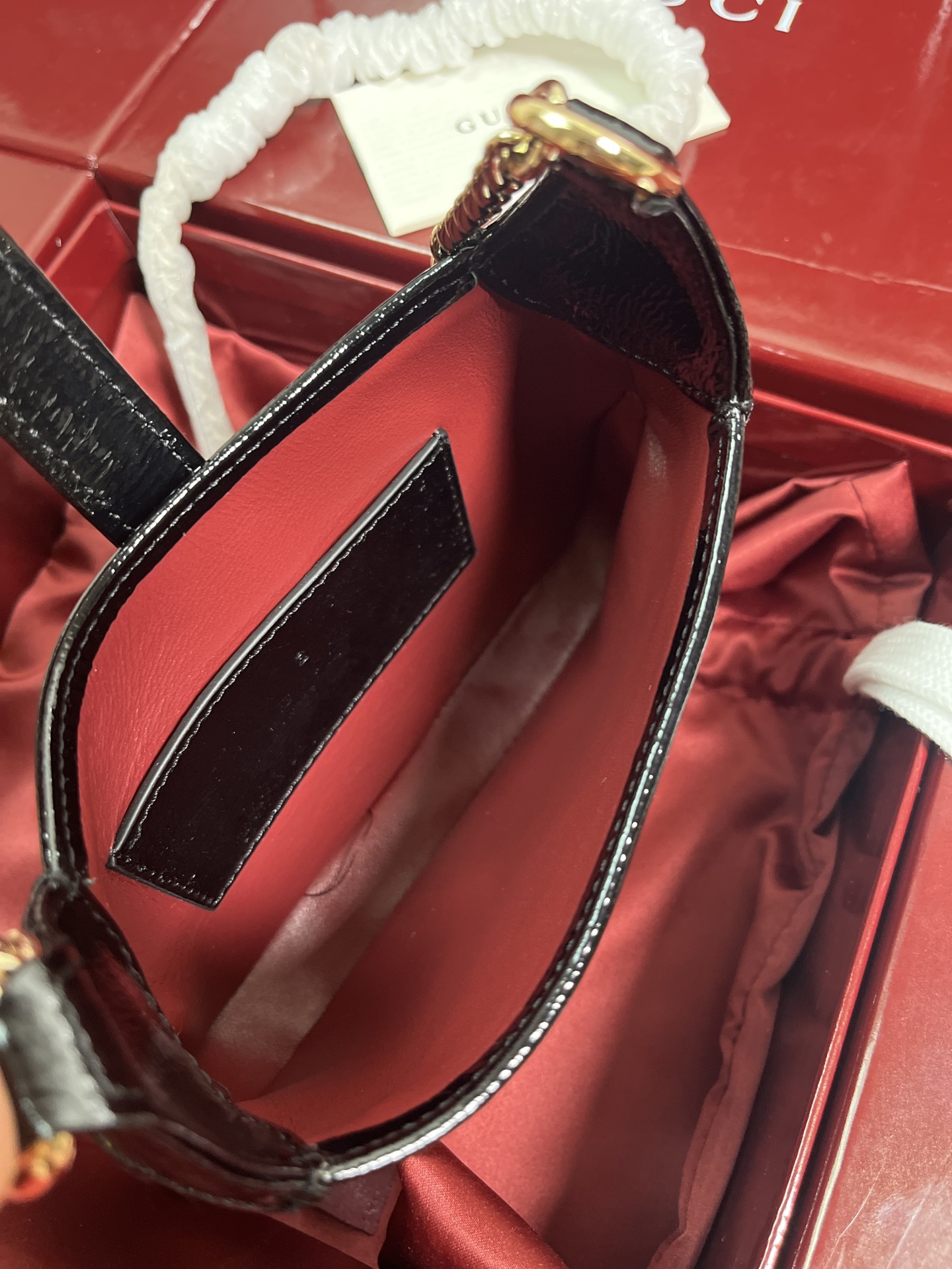 Gucci Jackie 1961 Mini Shoulder Bag Black Patent Leather Gold Chain 7 i1712675644 9729 1