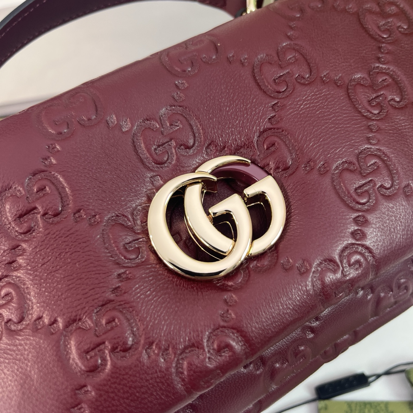 Gucci Burgundy Embossed Leather Mini Top Handle Crossbody Bag 6 i1744312377394 686 0 4