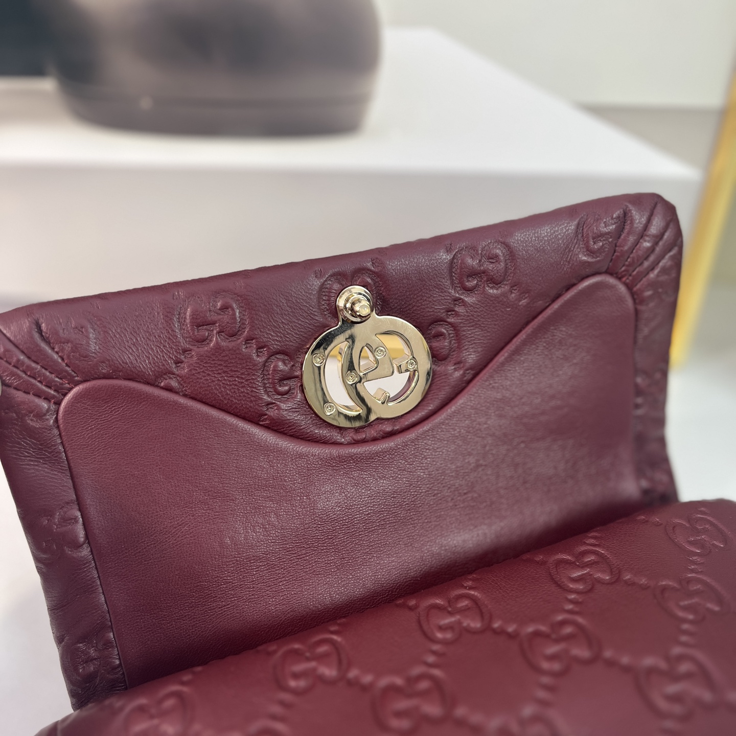 Gucci Burgundy Embossed Leather Mini Top Handle Crossbody Bag 8 i1744312380135 9980 0 6