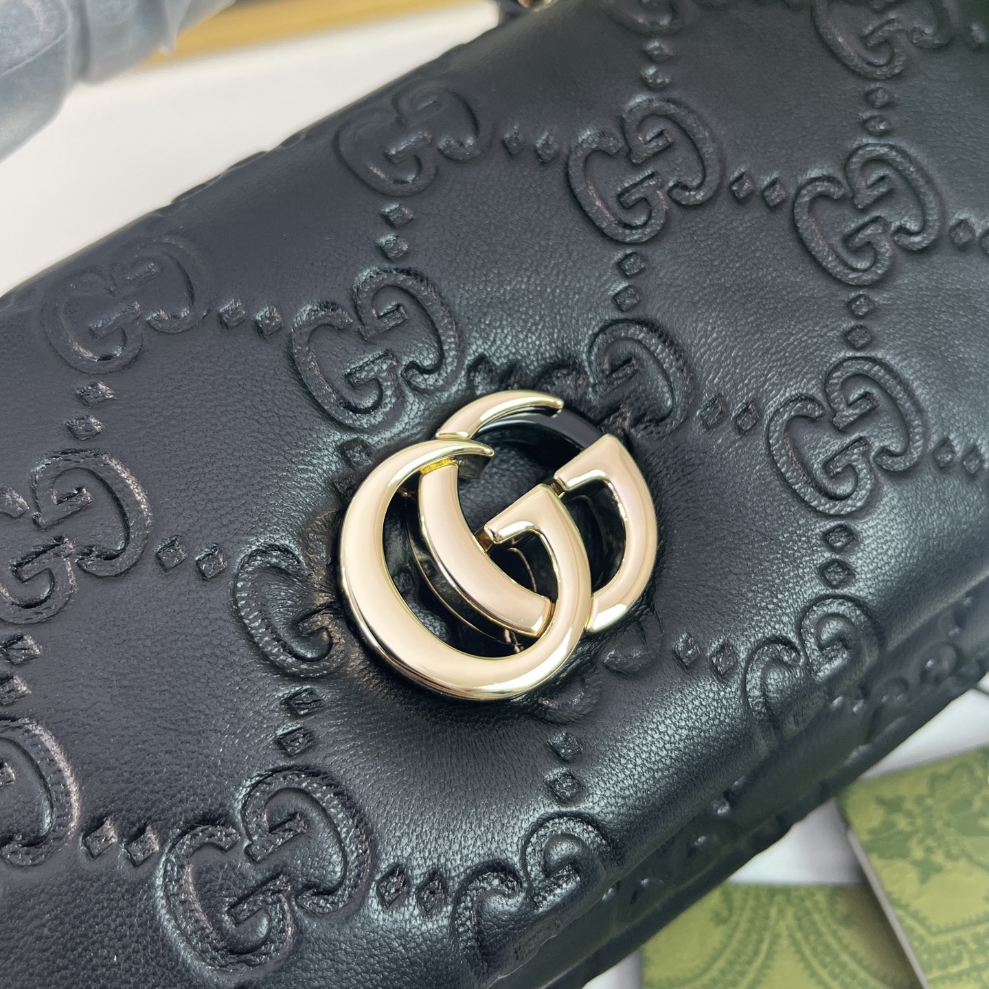Gucci Embossed Leather Mini Shoulder Bag with Chain Strap - Black 5 i1744313250816 8099 0 4