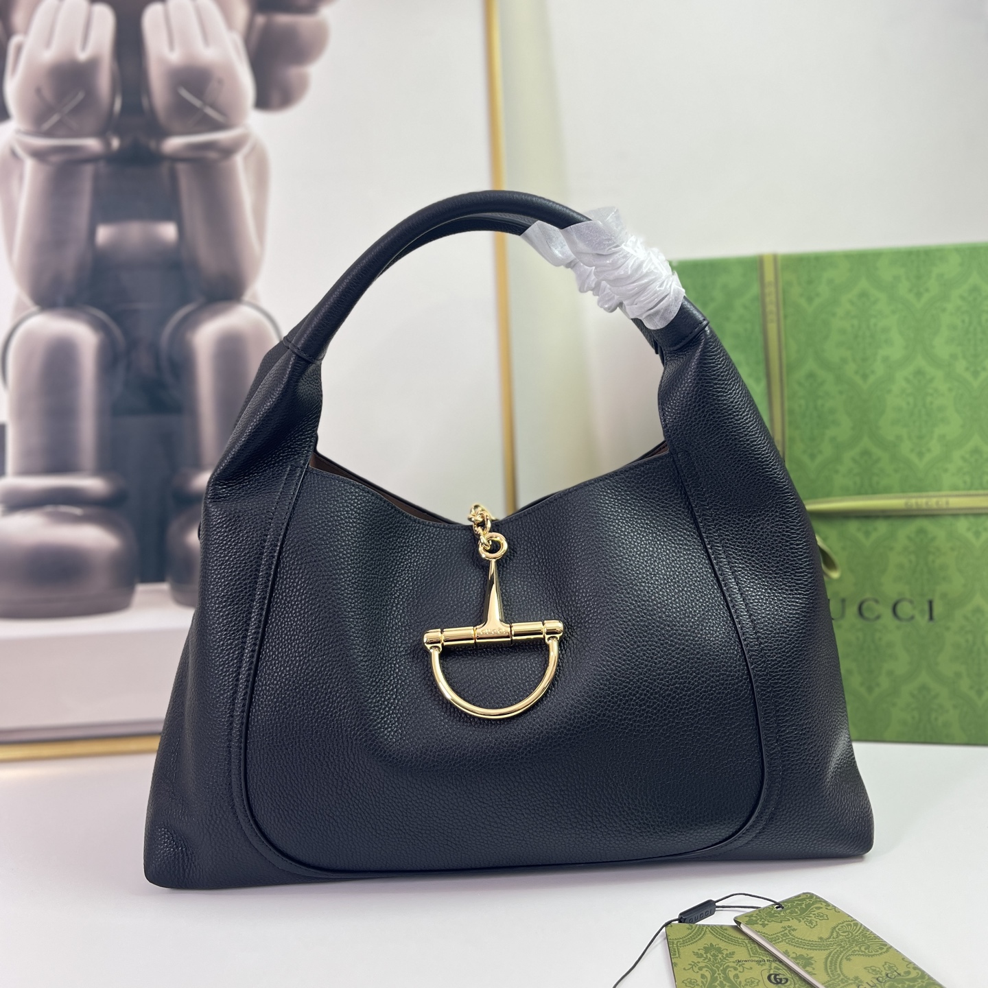 Gucci Horsebit 1955 Black Leather Shoulder Bag, 46cm Width 1 i1744501847906 2257 0 0