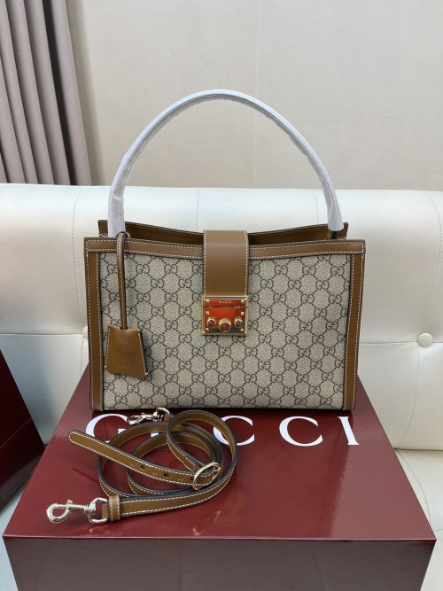 GG Padlock Satchel Bag, Top Handle Bag, Shoulder Bag, Brown, 31x21x11cm 1 GG Padlock Satchel Bag, Top Handle Bag, Shoulder Bag, Brown, 31x21x11cm