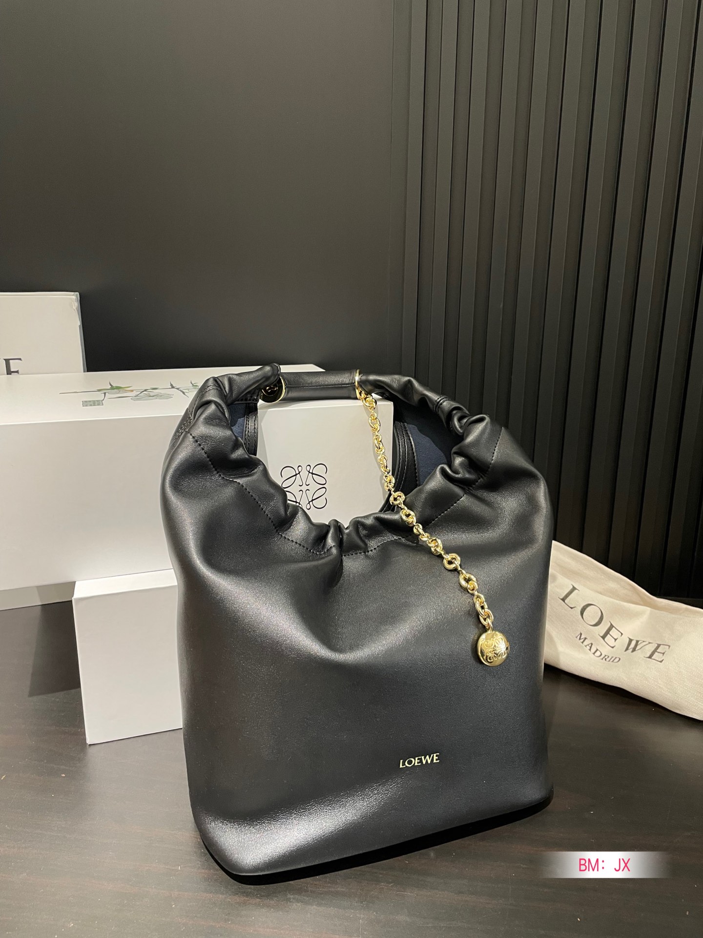 Chanel Black Lambskin Choco Bar Shoulder Bag 191089