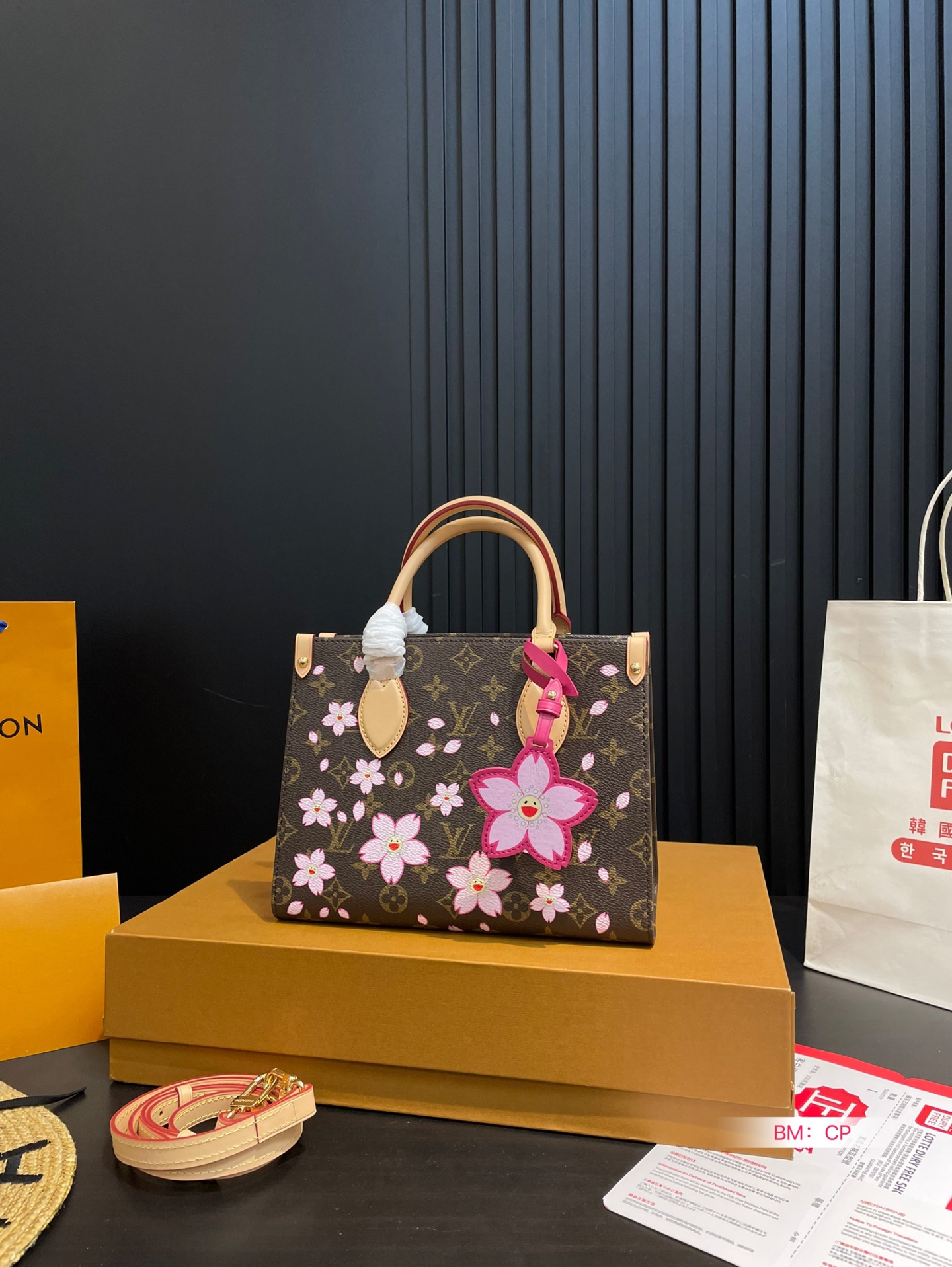 Louis Vuitton Brown Coated Canvas Cherry Blossom Tote Bag 2 i1746782250752 4575 0 0
