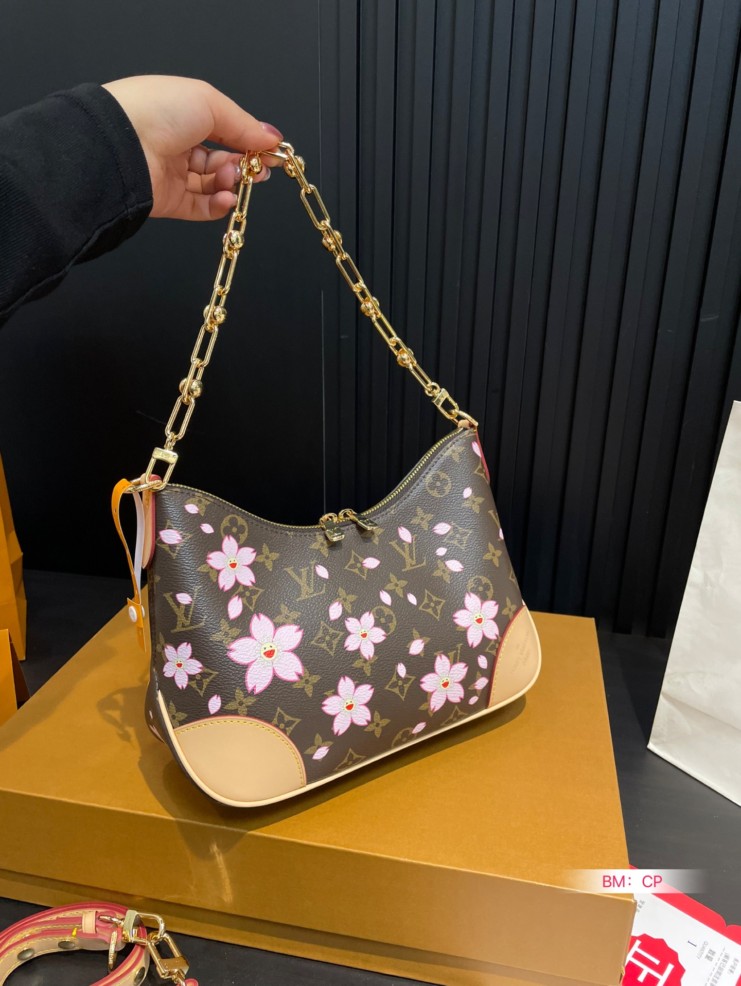Louis Vuitton Vintage Croissant Bag with Cherry Blossom Design, Shoulder Bag 3 i1746782294783 1327 0 1