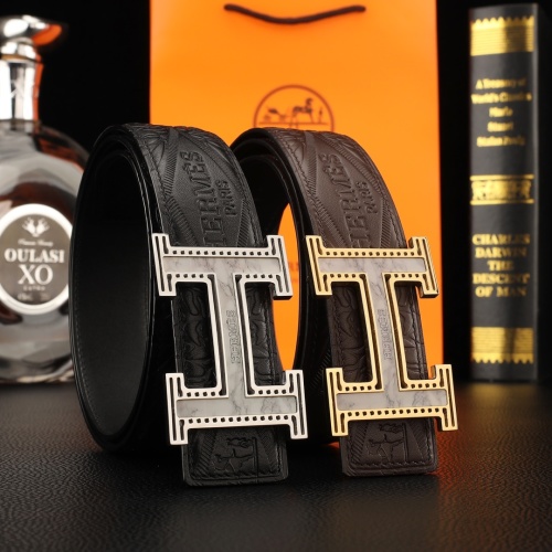 Hermes Men's Leather Belt, 3.8 cm Width, Steel Buckle, Imported Calfskin 1 Hermes Men's Leather Belt, 3.8 cm Width, Steel Buckle, Imported Calfskin