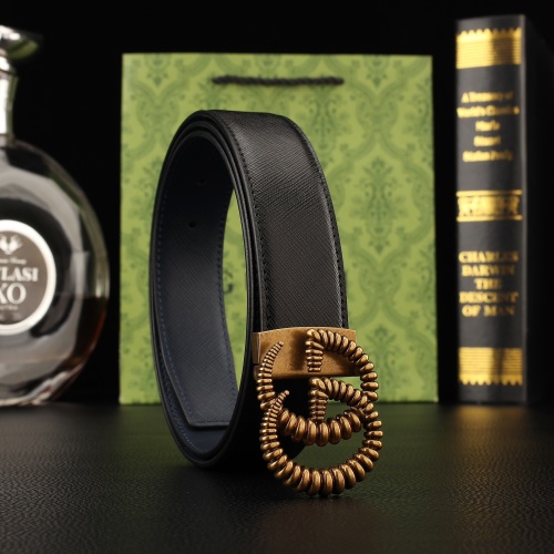 Gucci Leather Belt with Double G Buckle, Adjustable Length, Gift for Him 1 Gucci Leather Belt with Double G Buckle, Adjustable Length, Gift for Him