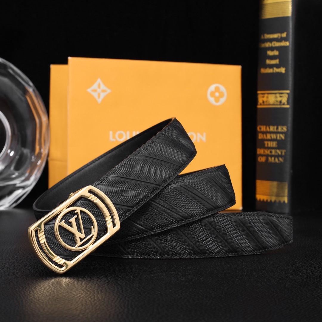 路易威登自动㊙️原单高端品质🎗专柜官网同步🌟支持NFC感应💎宽度3.5精美自动钢扣头💯意大利双面进口头层