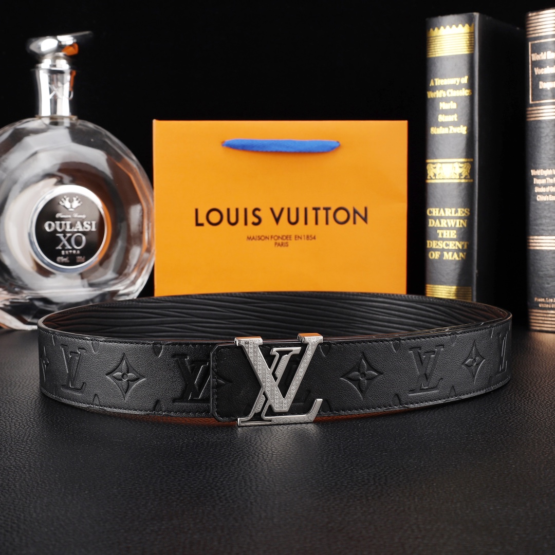 路易威登㊙️原单高端品质🎗专柜官网同步🌟支持NFC感应💎宽度3.8精美钢扣头💯意大利进口头层小牛皮原版花