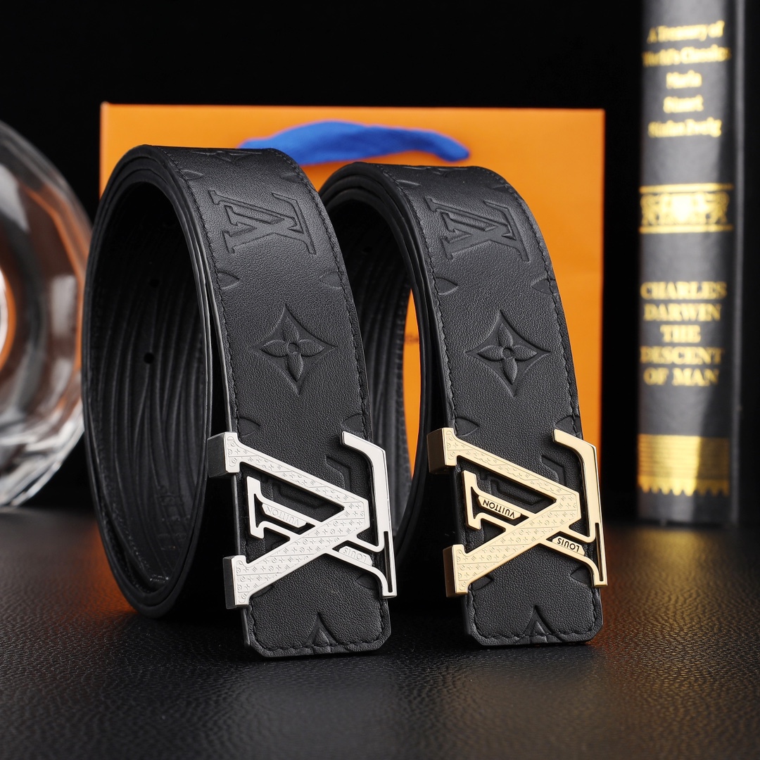 路易威登㊙️原单高端品质🎗专柜官网同步🌟支持NFC感应💎宽度3.8精美钢扣头💯意大利进口头层小牛皮原版花