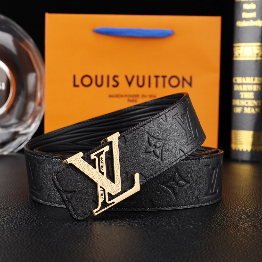 路易威登㊙️原单高端品质🎗专柜官网同步🌟支持NFC感应💎宽度3.8精美钢扣头💯意大利进口头层小牛皮原版花