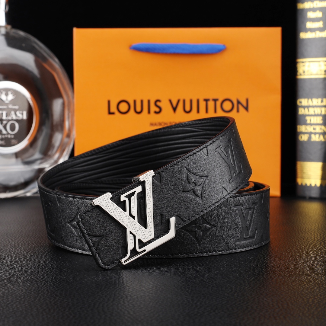 路易威登㊙️原单高端品质🎗专柜官网同步🌟支持NFC感应💎宽度3.8精美钢扣头💯意大利进口头层小牛皮原版花