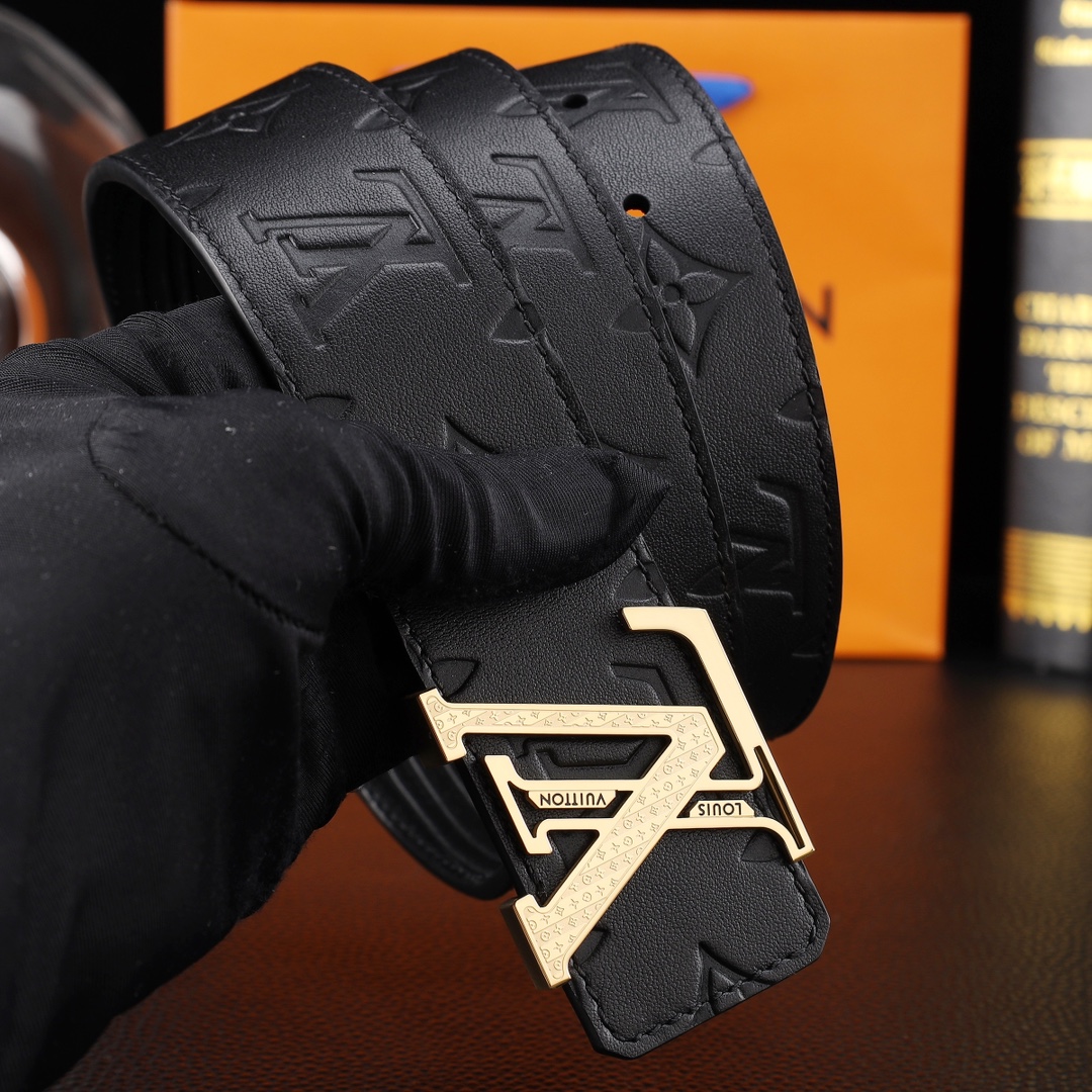 路易威登㊙️原单高端品质🎗专柜官网同步🌟支持NFC感应💎宽度3.8精美钢扣头💯意大利进口头层小牛皮原版花