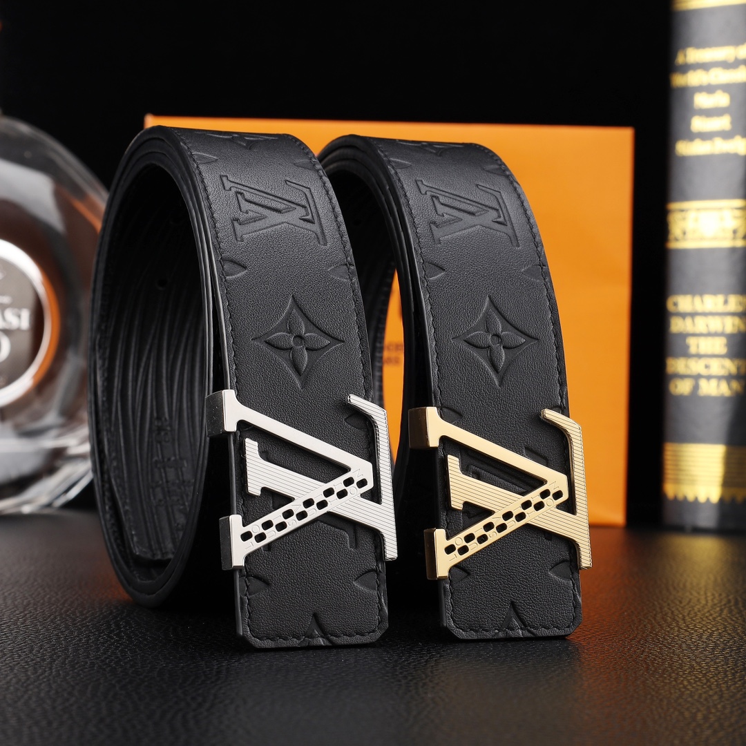 路易威登㊙️原单高端品质🎗专柜官网同步🌟支持NFC感应💎宽度3.8精美钢扣头💯意大利进口头层小牛皮原版花