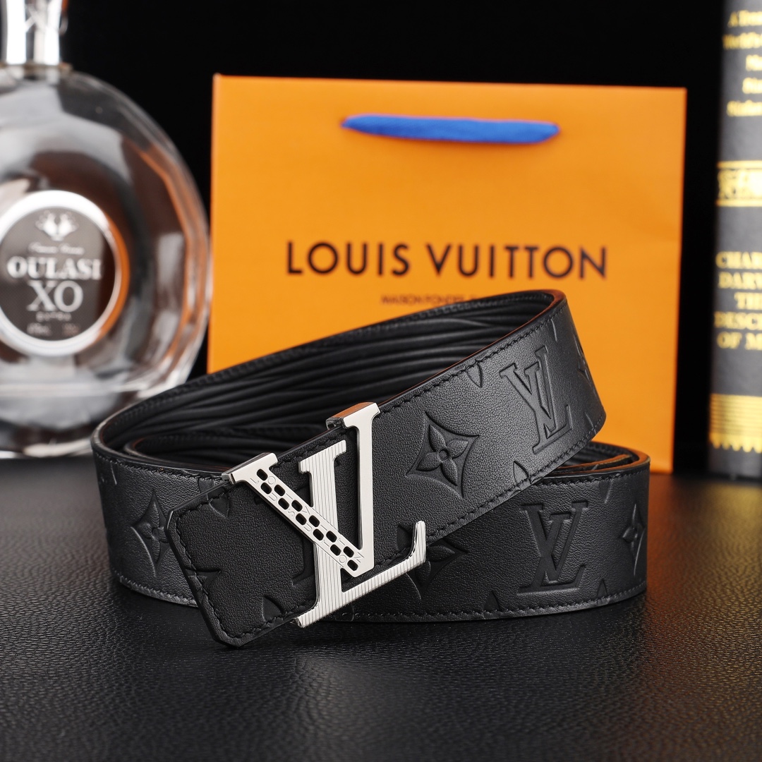 路易威登㊙️原单高端品质🎗专柜官网同步🌟支持NFC感应💎宽度3.8精美钢扣头💯意大利进口头层小牛皮原版花