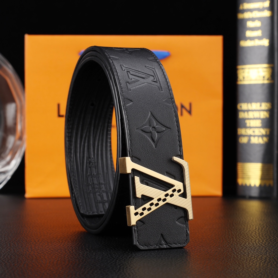 路易威登㊙️原单高端品质🎗专柜官网同步🌟支持NFC感应💎宽度3.8精美钢扣头💯意大利进口头层小牛皮原版花