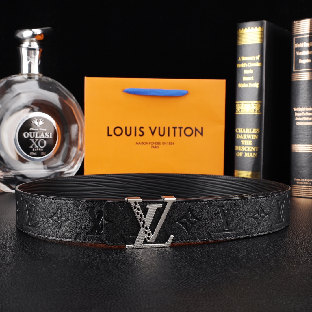 路易威登㊙️原单高端品质🎗专柜官网同步🌟支持NFC感应💎宽度3.8精美钢扣头💯意大利进口头层小牛皮原版花