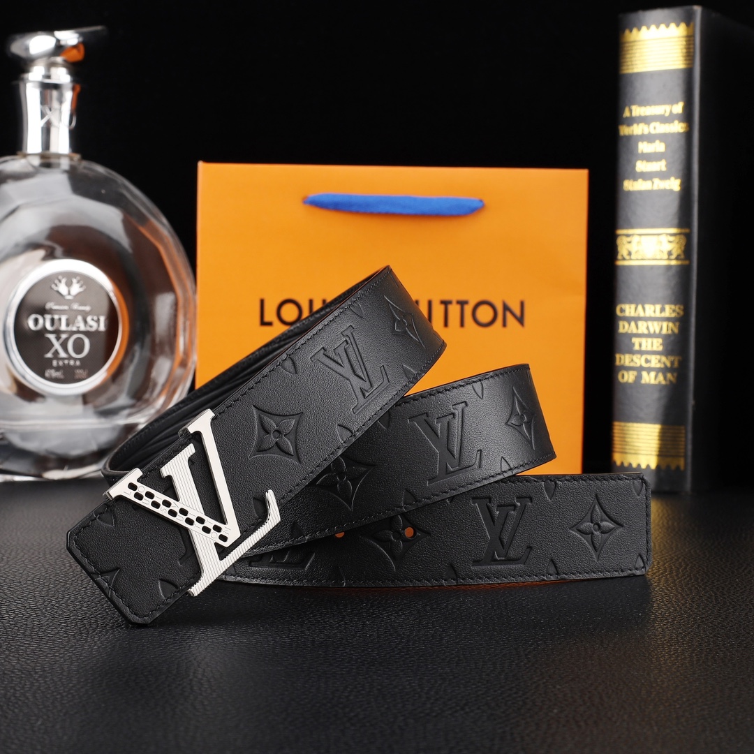 路易威登㊙️原单高端品质🎗专柜官网同步🌟支持NFC感应💎宽度3.8精美钢扣头💯意大利进口头层小牛皮原版花