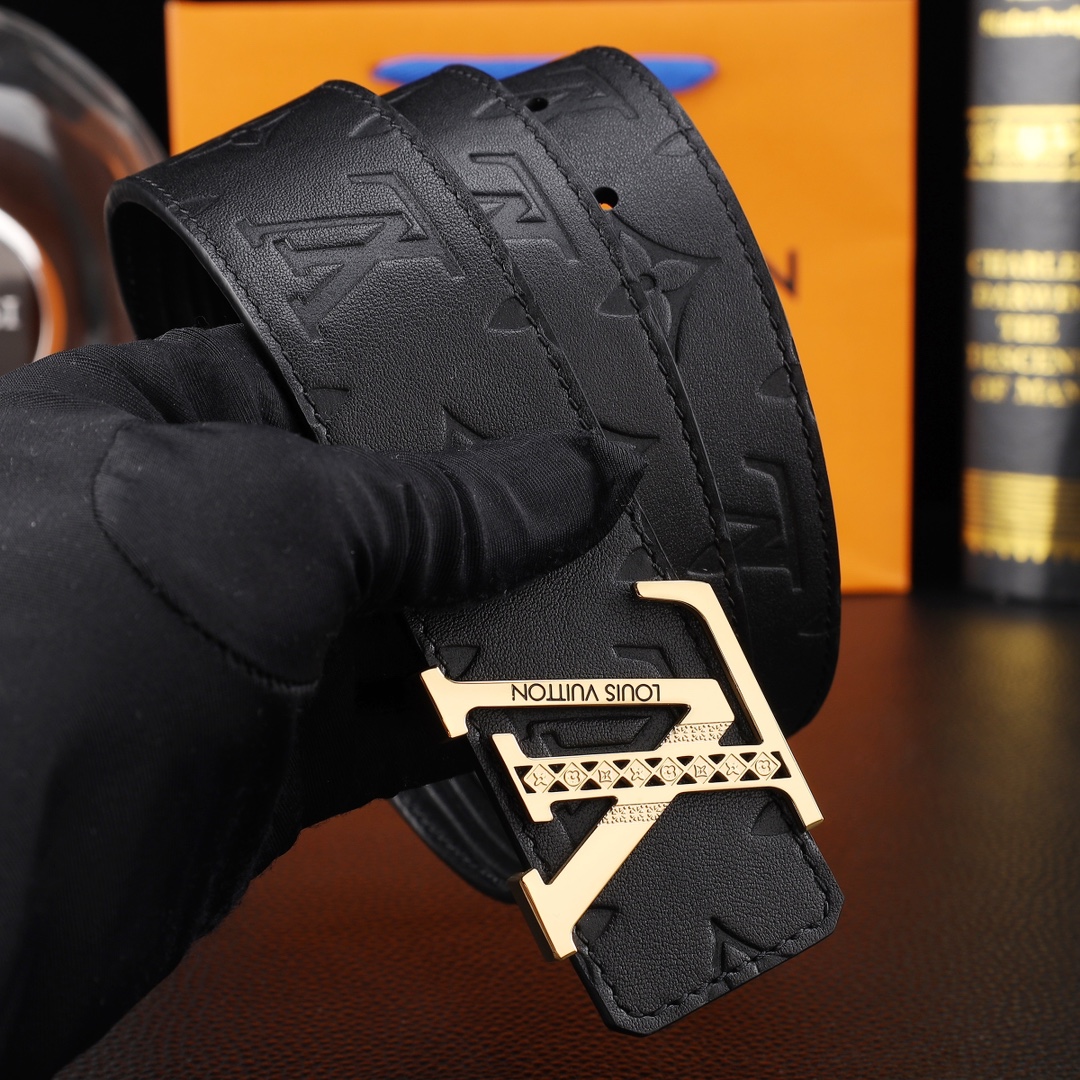 路易威登㊙️原单高端品质🎗专柜官网同步🌟支持NFC感应💎宽度3.8精美钢扣头💯意大利进口头层小牛皮原版花