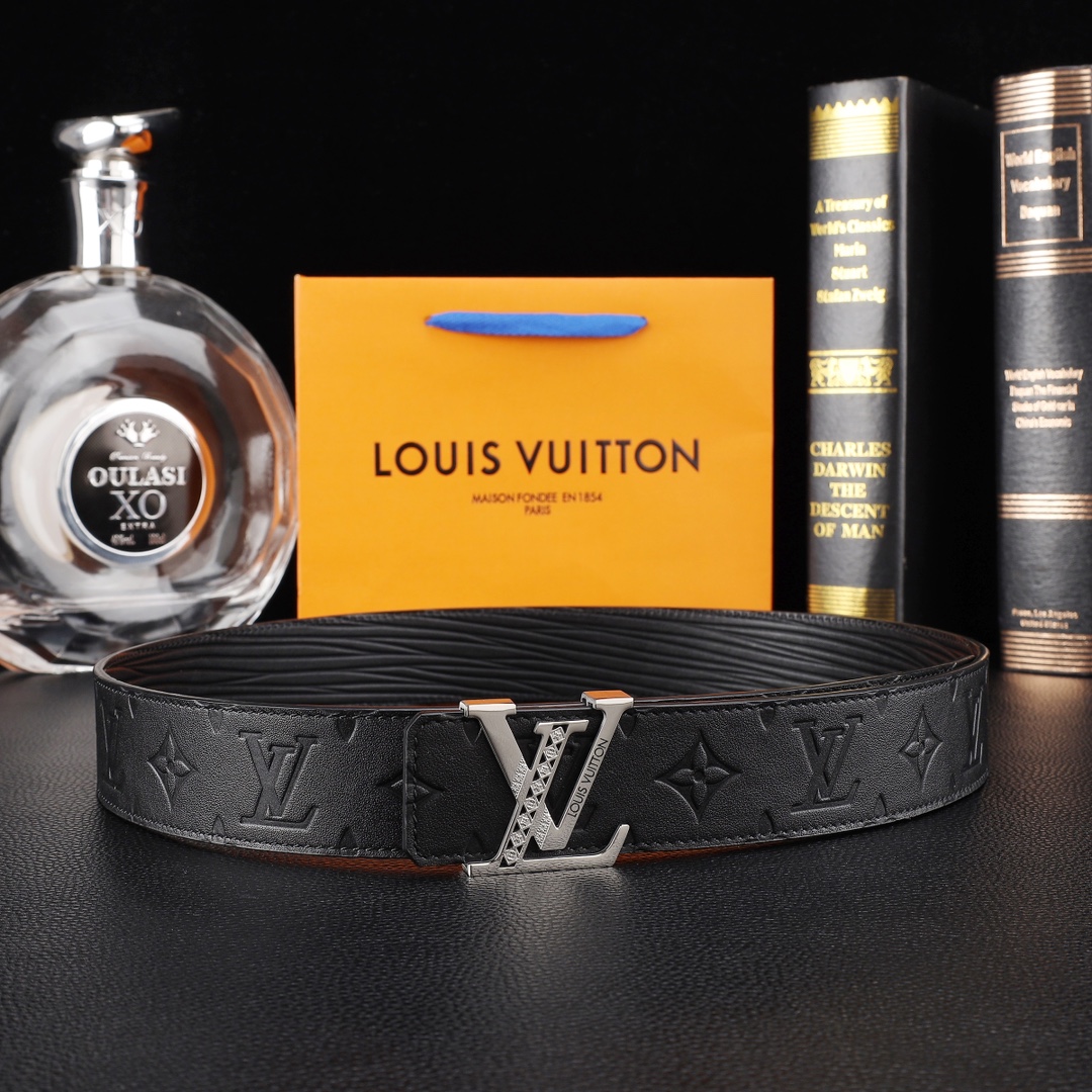 路易威登㊙️原单高端品质🎗专柜官网同步🌟支持NFC感应💎宽度3.8精美钢扣头💯意大利进口头层小牛皮原版花