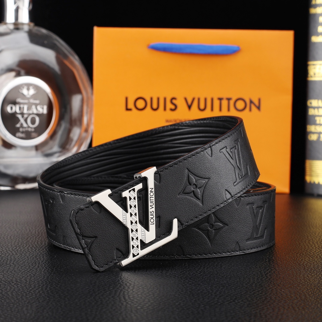 路易威登㊙️原单高端品质🎗专柜官网同步🌟支持NFC感应💎宽度3.8精美钢扣头💯意大利进口头层小牛皮原版花