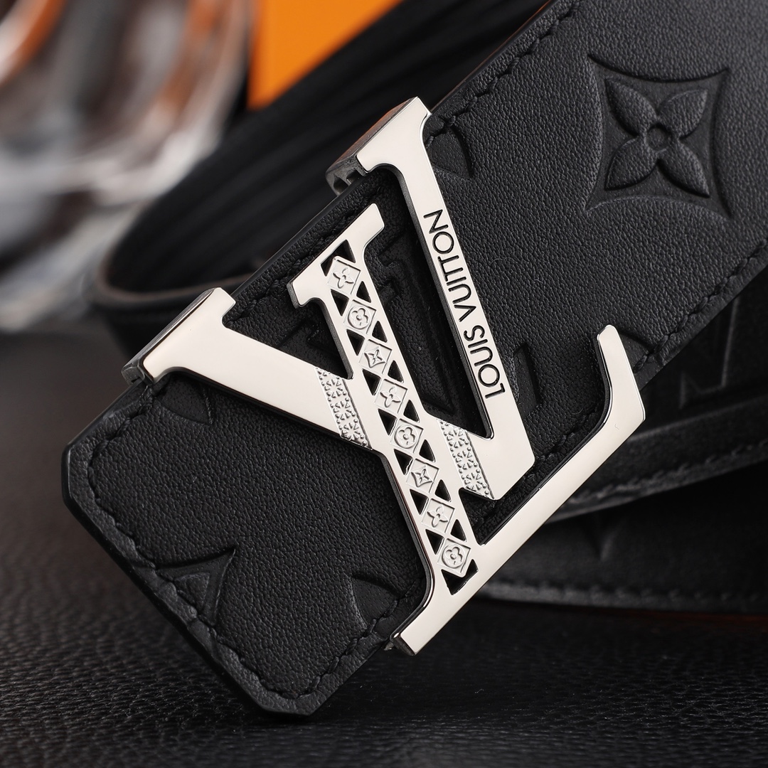 路易威登㊙️原单高端品质🎗专柜官网同步🌟支持NFC感应💎宽度3.8精美钢扣头💯意大利进口头层小牛皮原版花