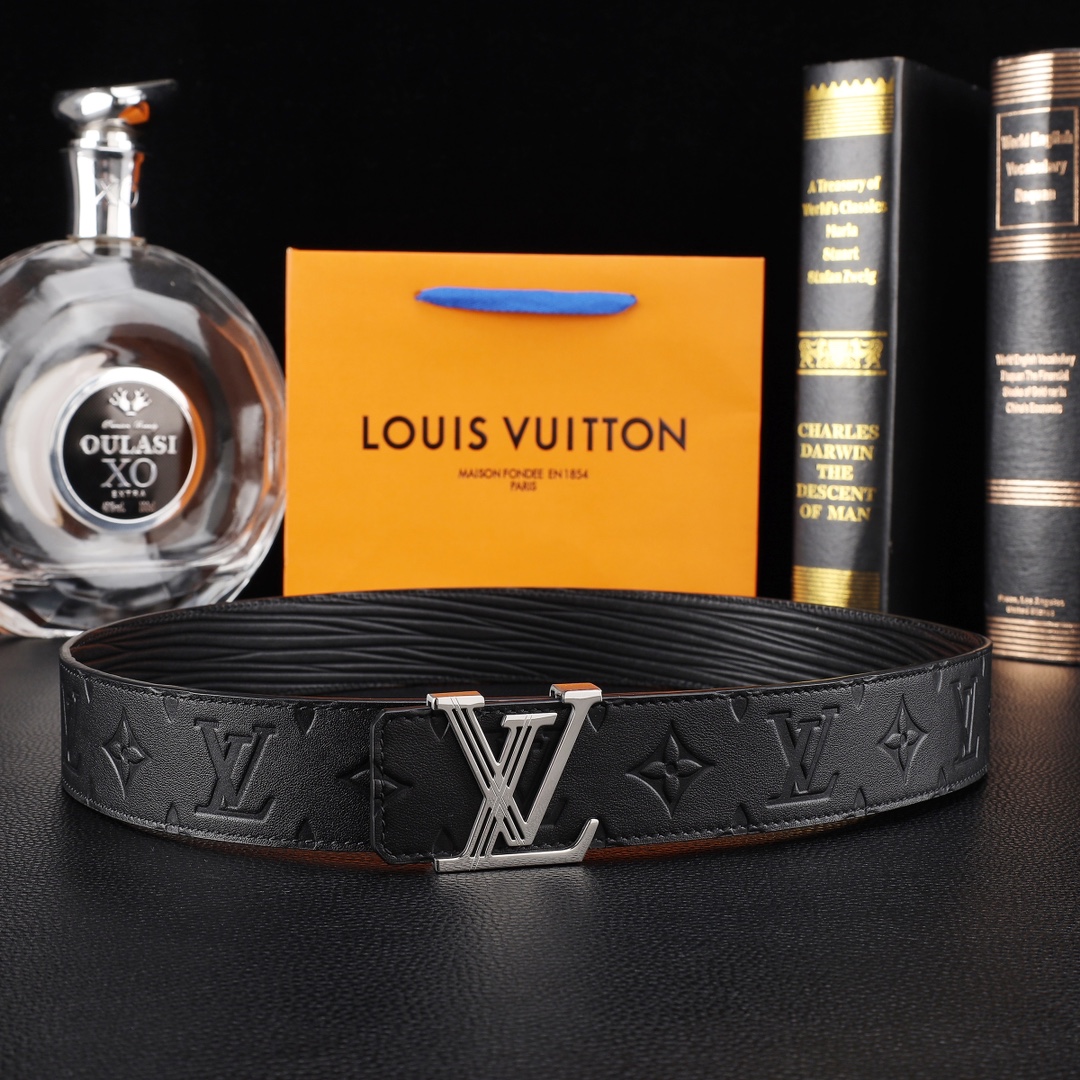 路易威登㊙️原单高端品质🎗专柜官网同步🌟支持NFC感应💎宽度3.8精美钢扣头💯意大利进口头层小牛皮原版花