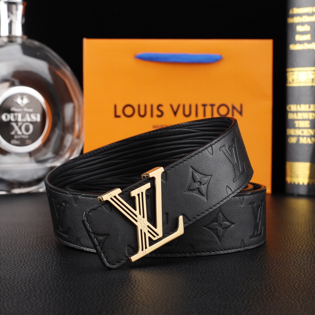 路易威登㊙️原单高端品质🎗专柜官网同步🌟支持NFC感应💎宽度3.8精美钢扣头💯意大利进口头层小牛皮原版花