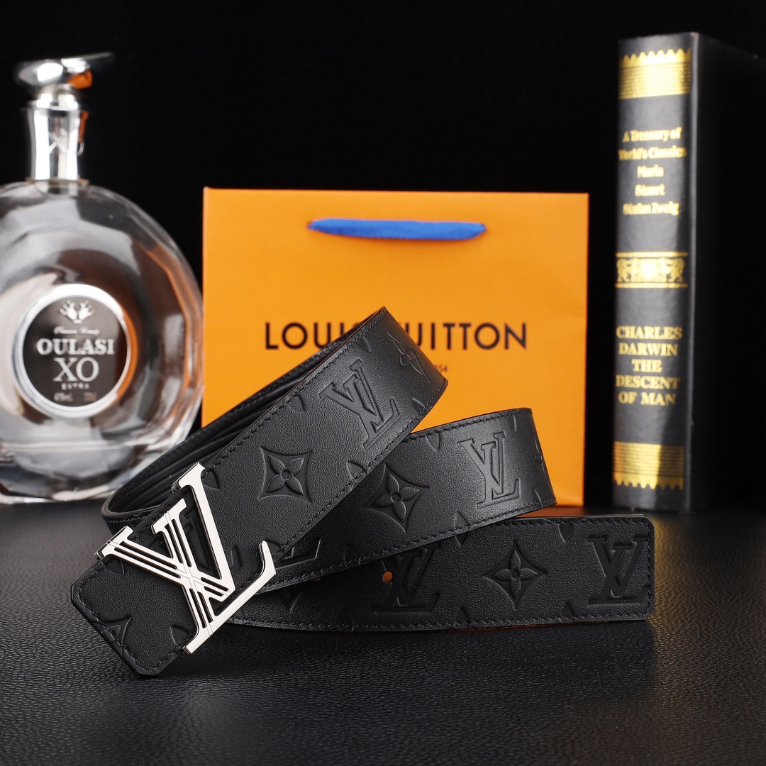 路易威登㊙️原单高端品质🎗专柜官网同步🌟支持NFC感应💎宽度3.8精美钢扣头💯意大利进口头层小牛皮原版花