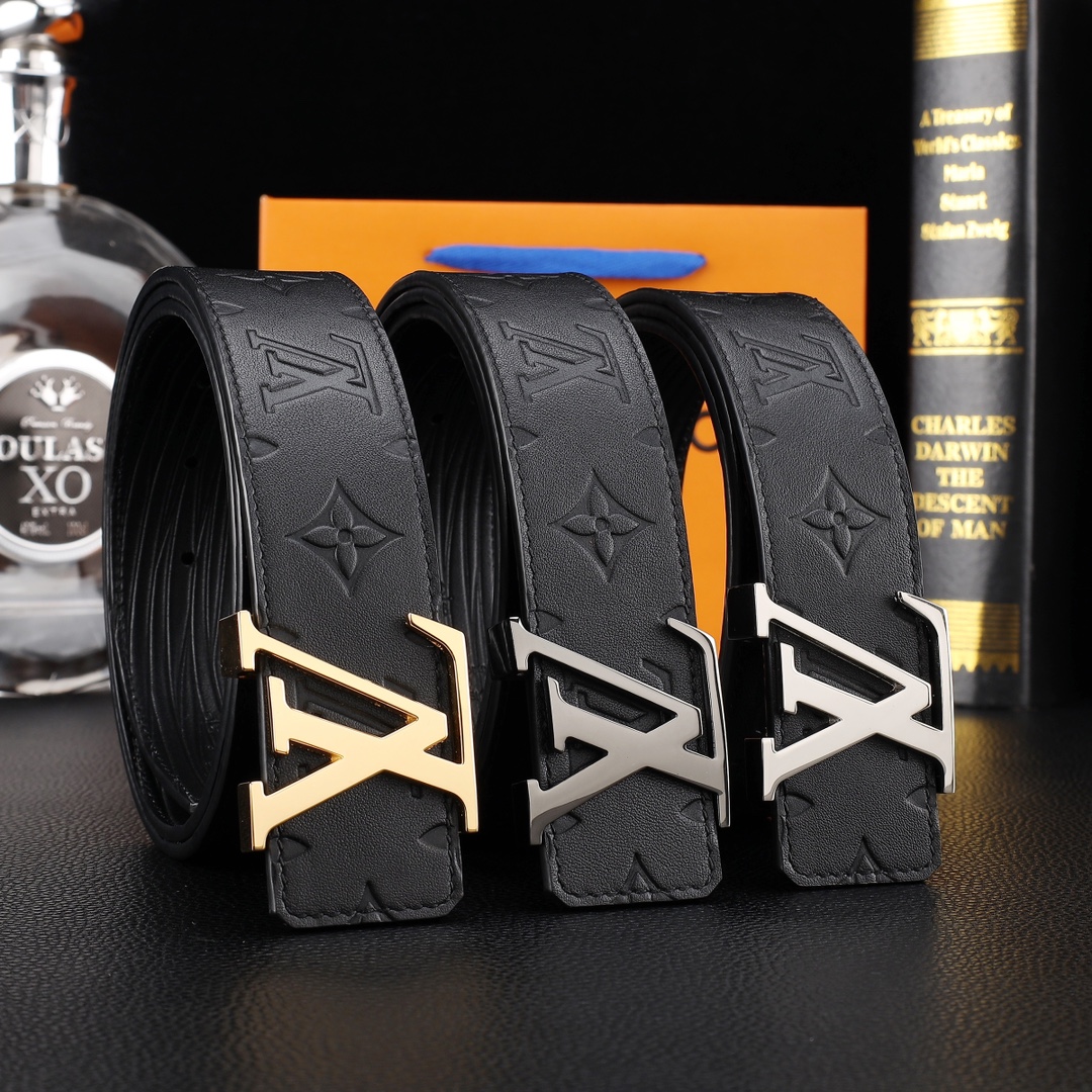 路易威登㊙️原单高端品质🎗专柜官网同步🌟支持NFC感应💎宽度3.8精美钢扣头💯意大利进口头层小牛皮原版花