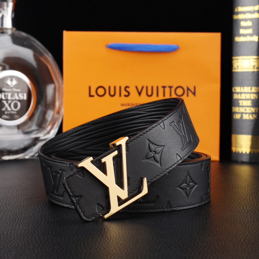 路易威登㊙️原单高端品质🎗专柜官网同步🌟支持NFC感应💎宽度3.8精美钢扣头💯意大利进口头层小牛皮原版花