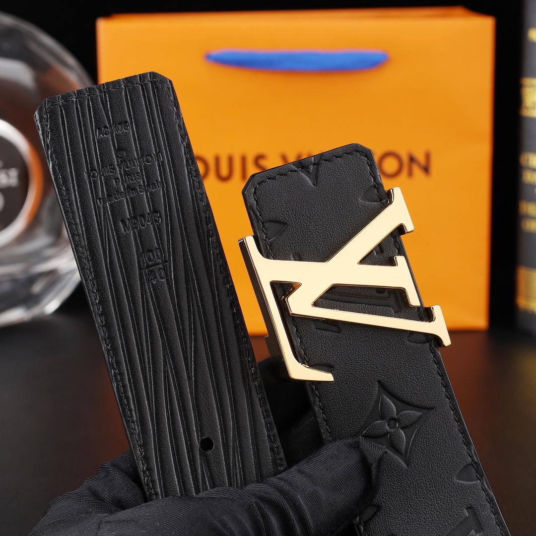 路易威登㊙️原单高端品质🎗专柜官网同步🌟支持NFC感应💎宽度3.8精美钢扣头💯意大利进口头层小牛皮原版花