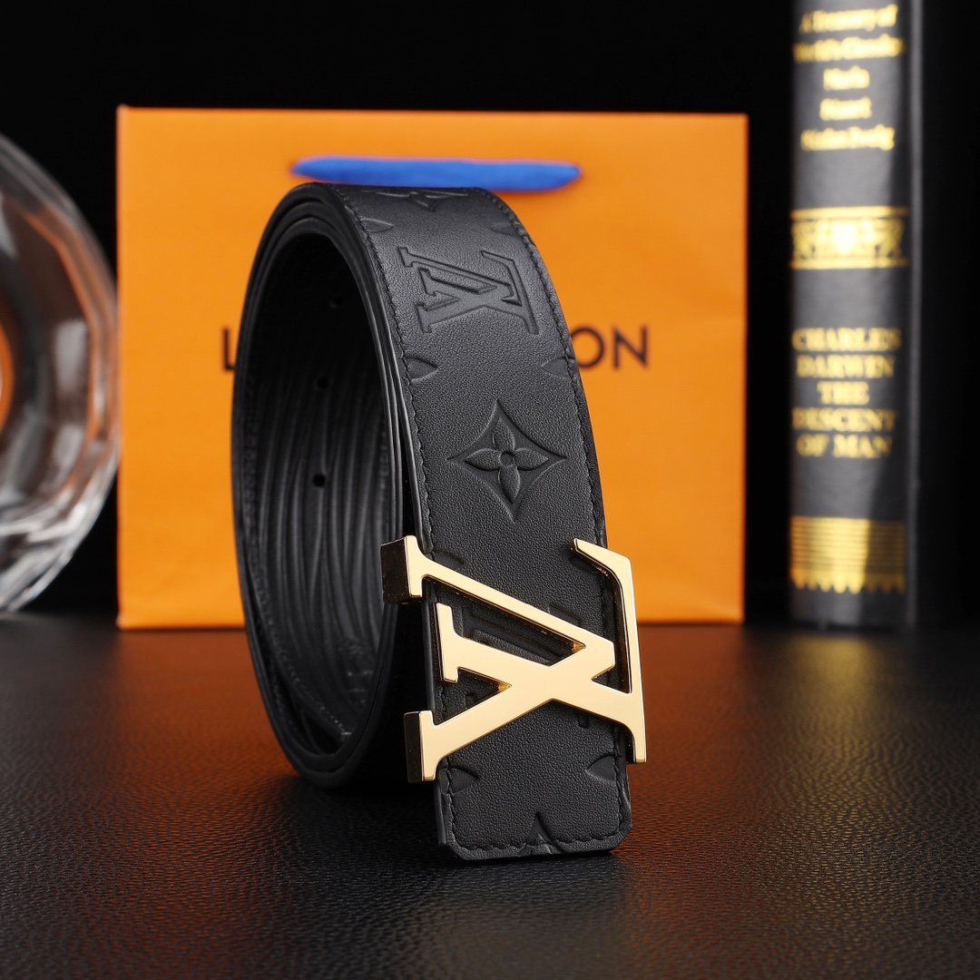 路易威登㊙️原单高端品质🎗专柜官网同步🌟支持NFC感应💎宽度3.8精美钢扣头💯意大利进口头层小牛皮原版花