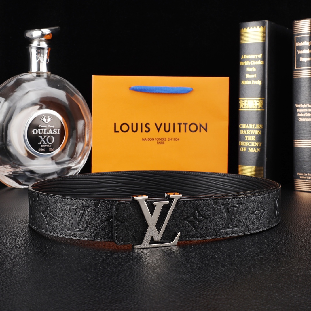 路易威登㊙️原单高端品质🎗专柜官网同步🌟支持NFC感应💎宽度3.8精美钢扣头💯意大利进口头层小牛皮原版花