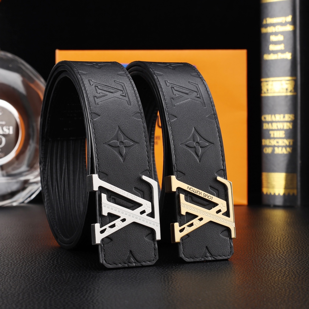 路易威登㊙️原单高端品质🎗专柜官网同步🌟支持NFC感应💎宽度3.8精美钢扣头💯意大利进口头层小牛皮原版花