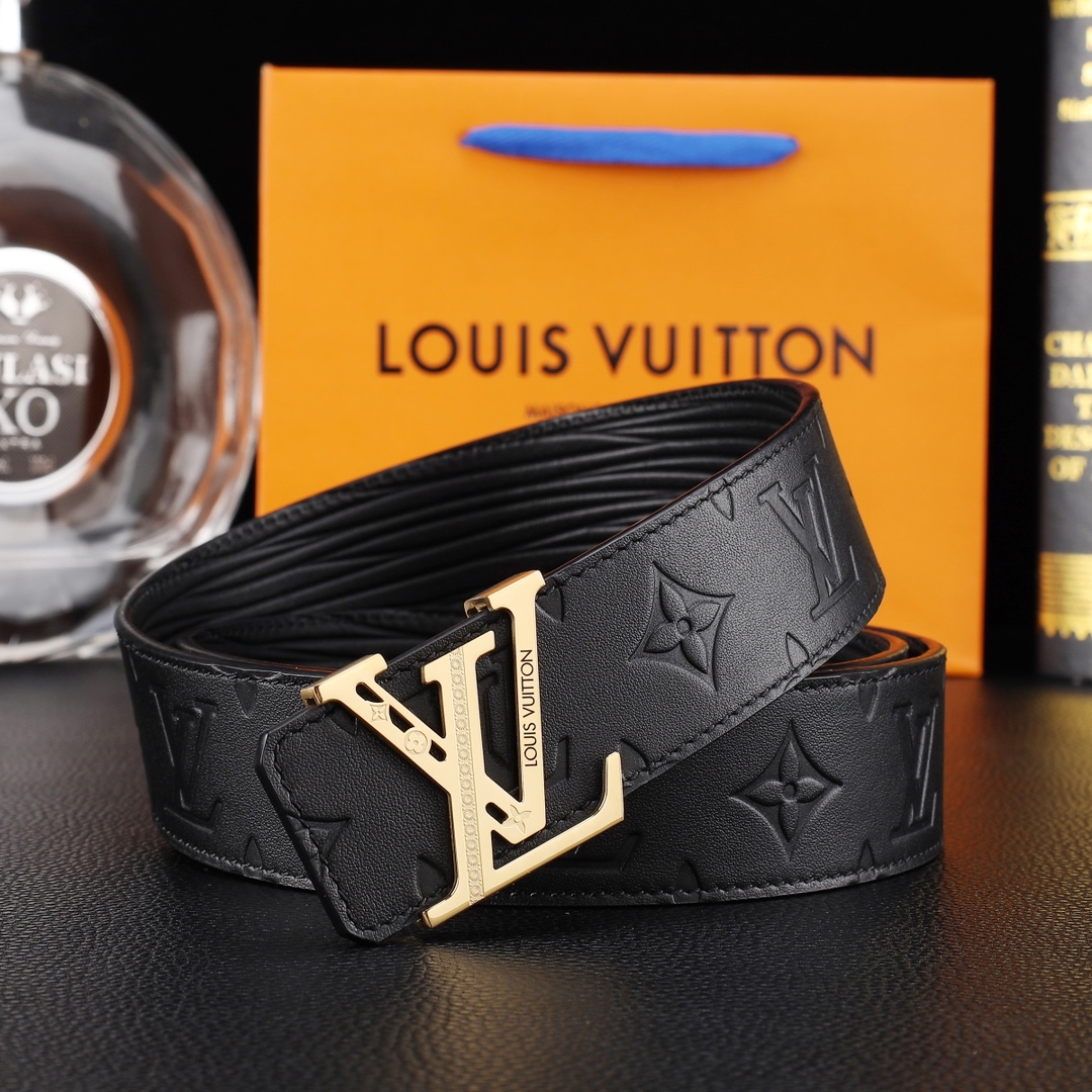 路易威登㊙️原单高端品质🎗专柜官网同步🌟支持NFC感应💎宽度3.8精美钢扣头💯意大利进口头层小牛皮原版花