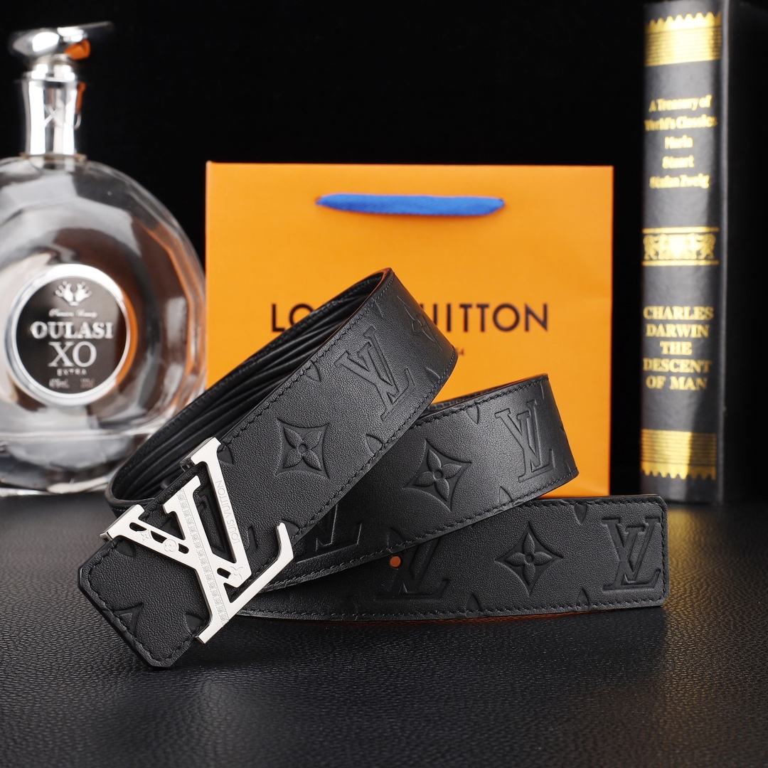 路易威登㊙️原单高端品质🎗专柜官网同步🌟支持NFC感应💎宽度3.8精美钢扣头💯意大利进口头层小牛皮原版花