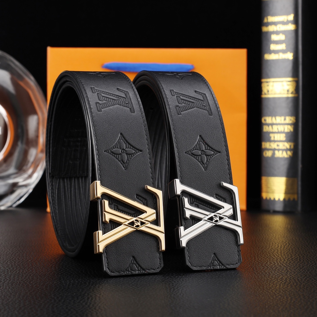 路易威登㊙️原单高端品质🎗专柜官网同步🌟支持NFC感应💎宽度3.8精美钢扣头💯意大利进口头层小牛皮原版花