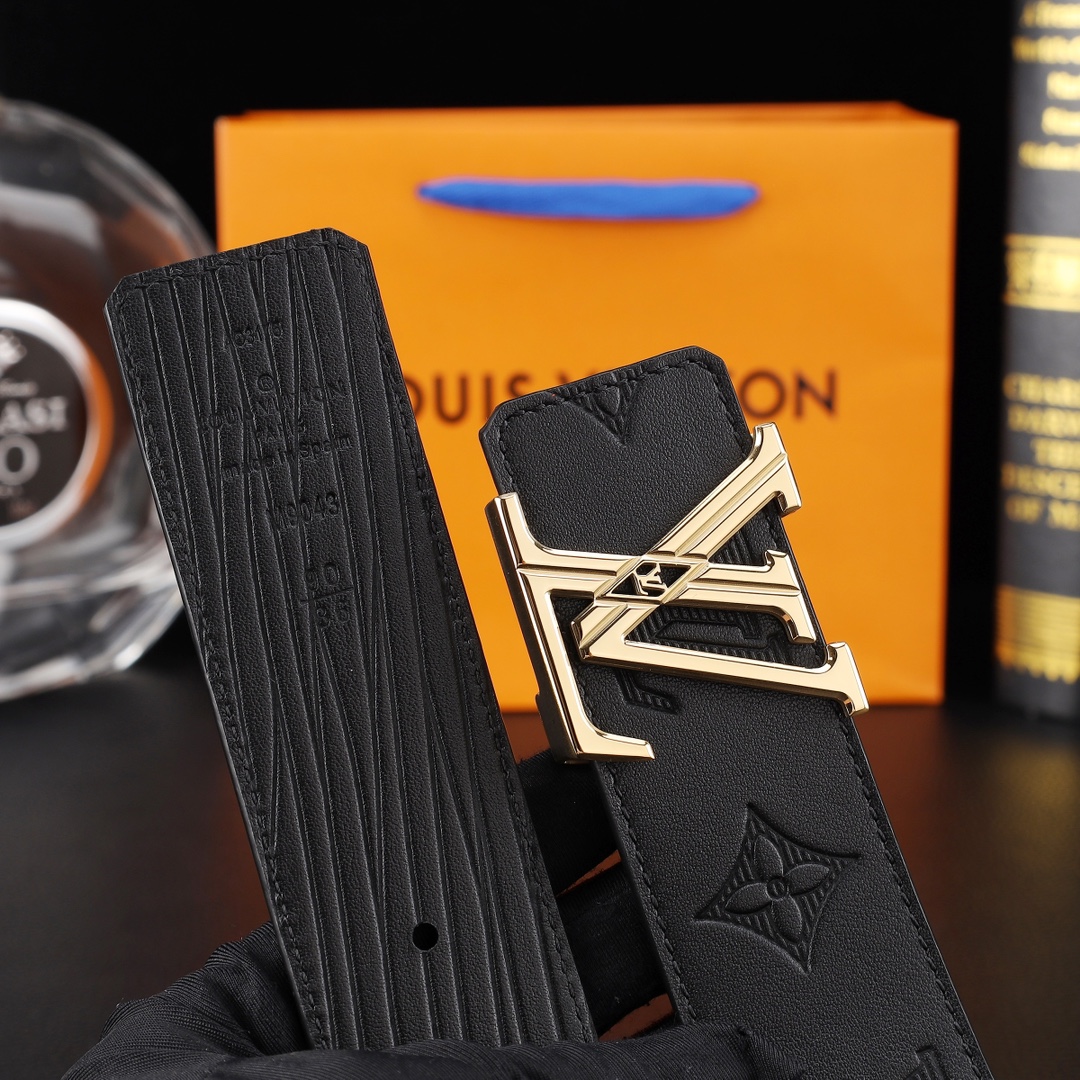 路易威登㊙️原单高端品质🎗专柜官网同步🌟支持NFC感应💎宽度3.8精美钢扣头💯意大利进口头层小牛皮原版花