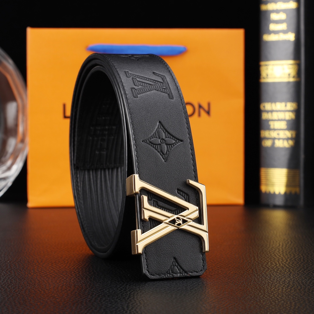 路易威登㊙️原单高端品质🎗专柜官网同步🌟支持NFC感应💎宽度3.8精美钢扣头💯意大利进口头层小牛皮原版花