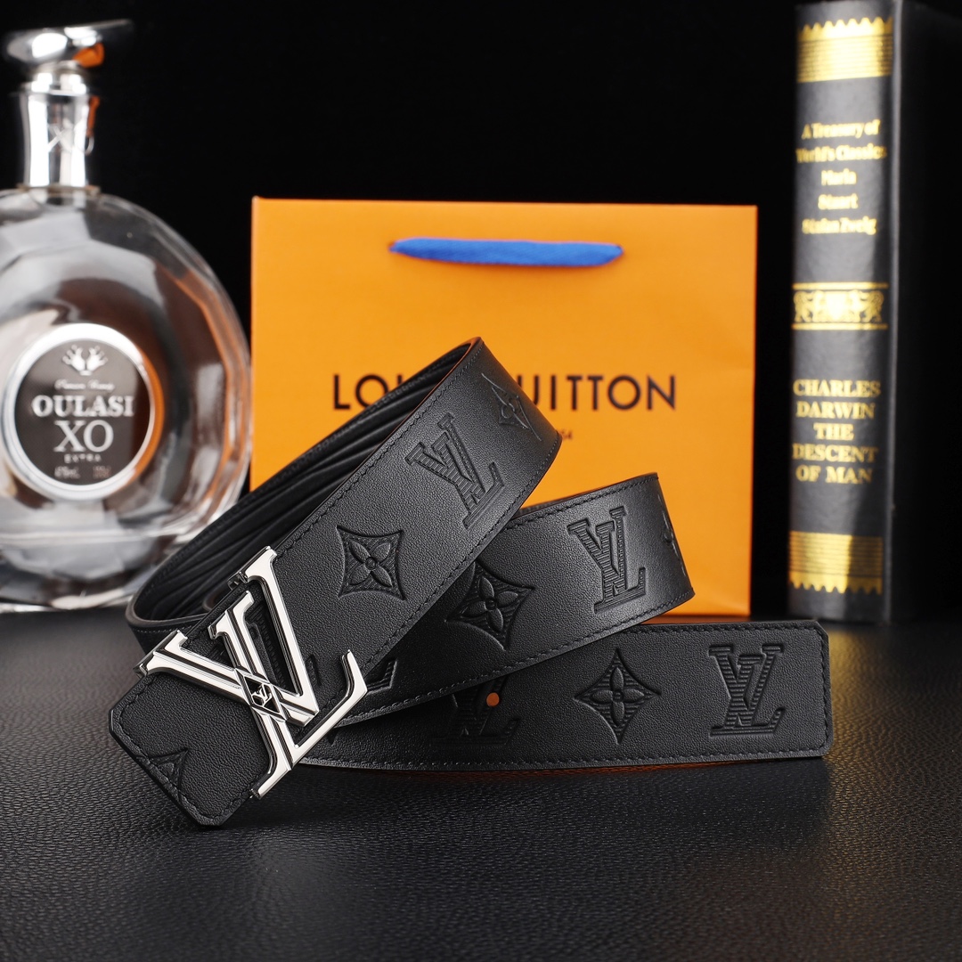 路易威登㊙️原单高端品质🎗专柜官网同步🌟支持NFC感应💎宽度3.8精美钢扣头💯意大利进口头层小牛皮原版花