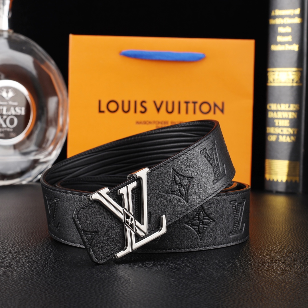 路易威登㊙️原单高端品质🎗专柜官网同步🌟支持NFC感应💎宽度3.8精美钢扣头💯意大利进口头层小牛皮原版花