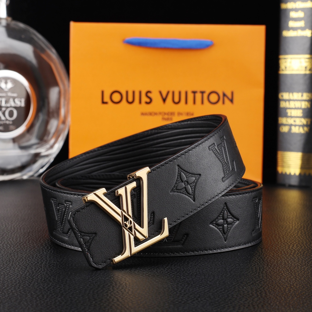 路易威登㊙️原单高端品质🎗专柜官网同步🌟支持NFC感应💎宽度3.8精美钢扣头💯意大利进口头层小牛皮原版花