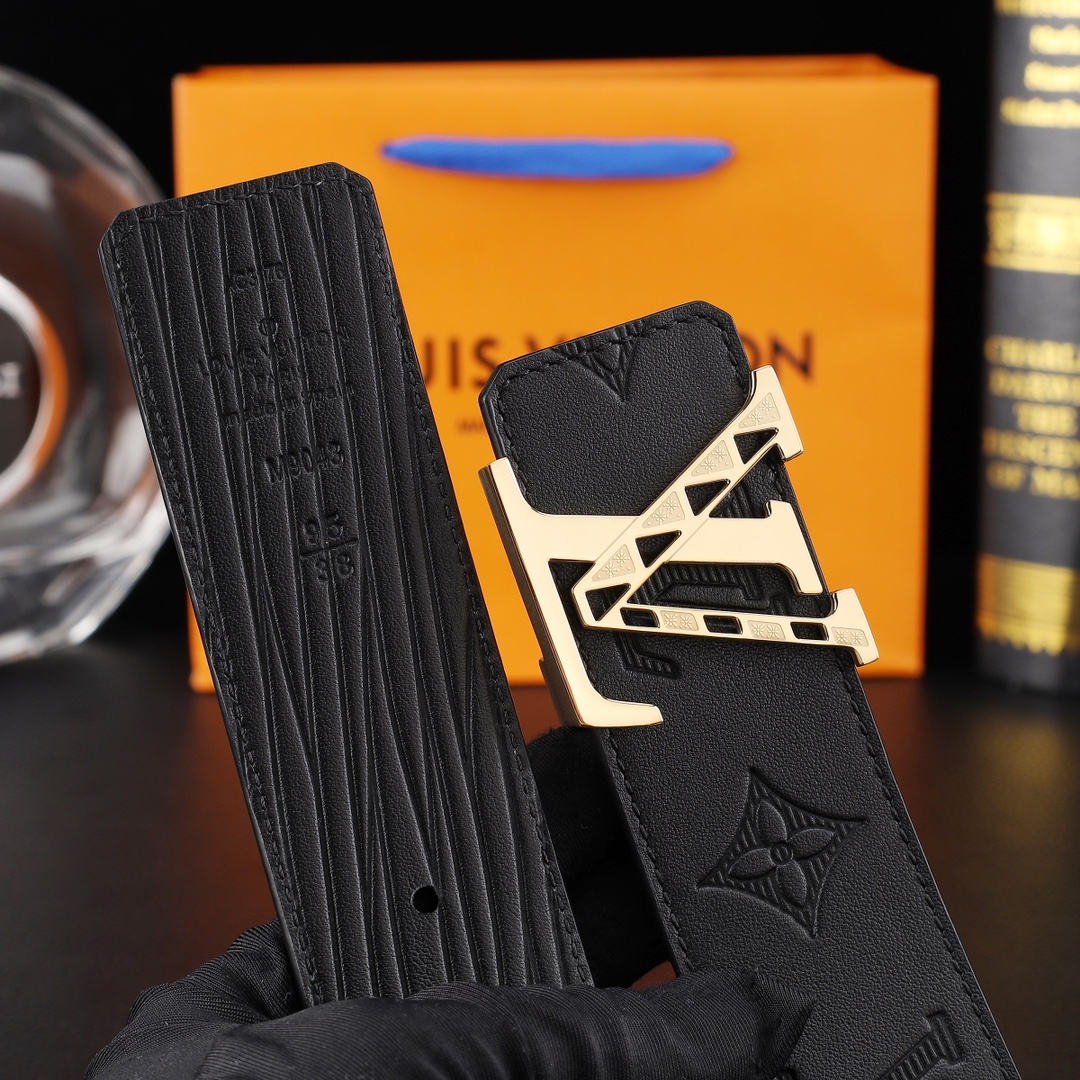 路易威登㊙️原单高端品质🎗专柜官网同步🌟支持NFC感应💎宽度3.8精美钢扣头💯意大利进口头层小牛皮原版花