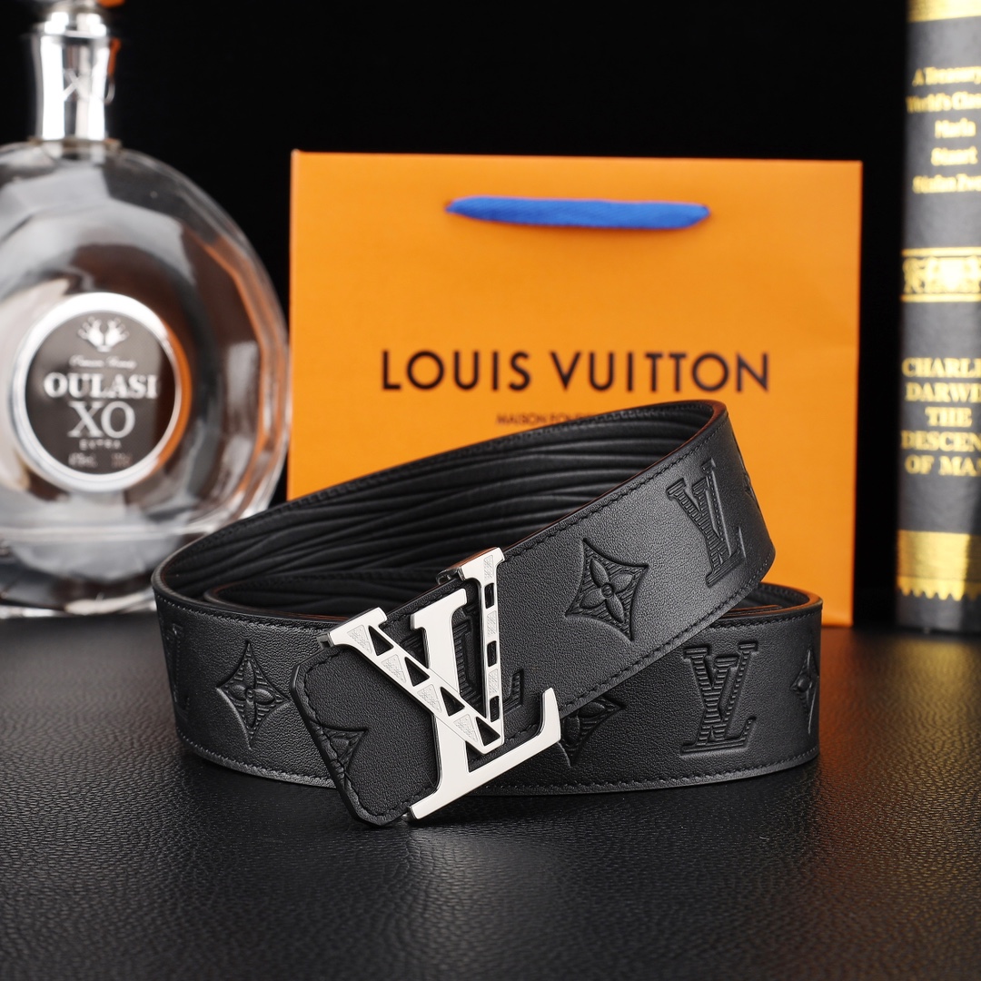 路易威登㊙️原单高端品质🎗专柜官网同步🌟支持NFC感应💎宽度3.8精美钢扣头💯意大利进口头层小牛皮原版花