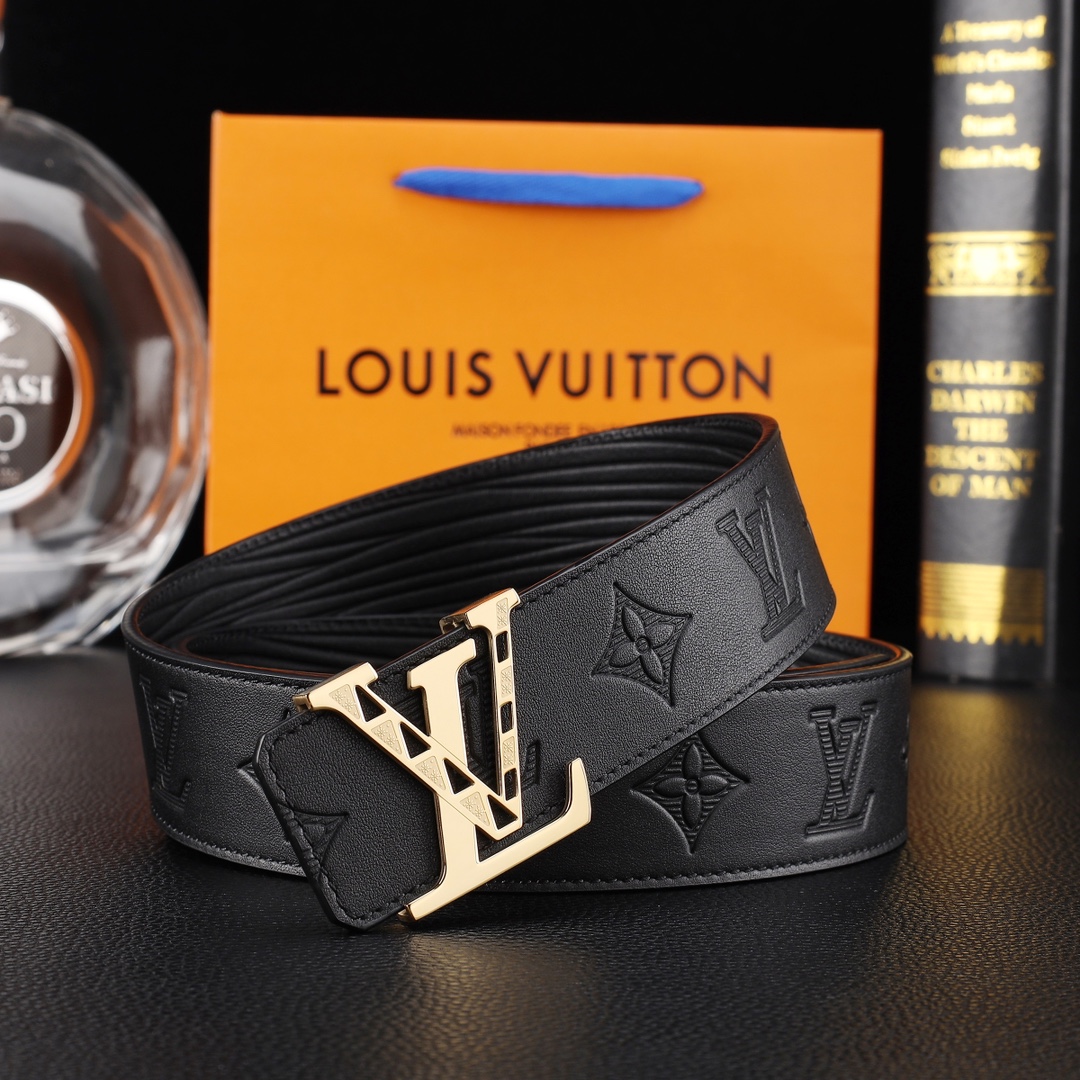 路易威登㊙️原单高端品质🎗专柜官网同步🌟支持NFC感应💎宽度3.8精美钢扣头💯意大利进口头层小牛皮原版花